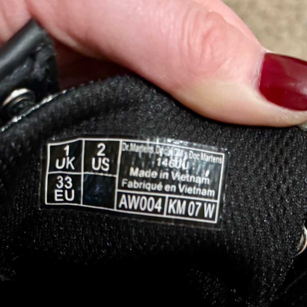 Dr. Martens Black Glitter Lace-Up Boots - Picture 4 of 4